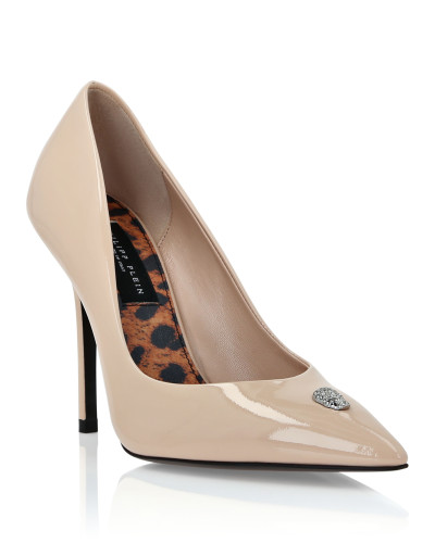 Patent Leather Decollete Hi-Heels Crystal Skull