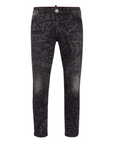 Denim Trousers Skinny Fit Tattoo