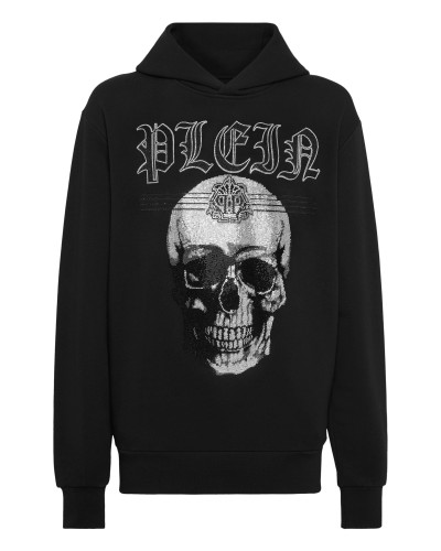 Hoodie Sweatshirt Skull Strass