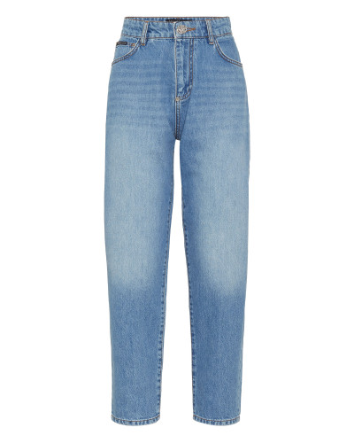 Denim Mom Fit Trousers