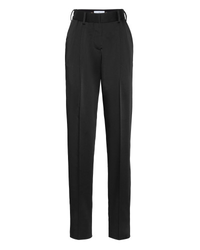 Basic Satin HIgh Waist Office Trousers