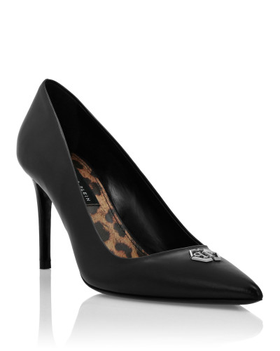 Nappa Mid Plein Heel Decollete Hexagon