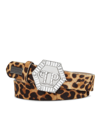 Belt stones hexagon Leopard