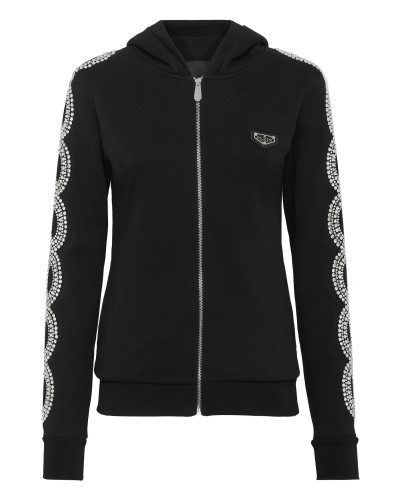 Hoodie sweatshirt Full Zip Crystal Cable