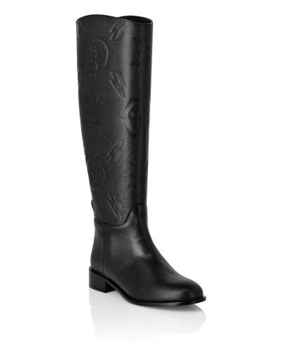 Leather Lo-Heels Mid Boots Monogram