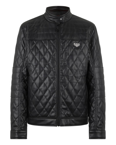 Eco Leather Padded Jacket