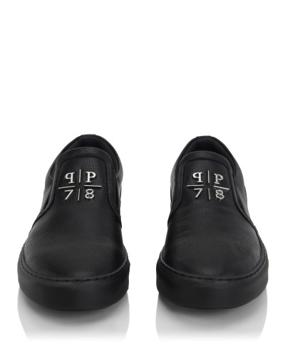 Deer Print Leather Slip On