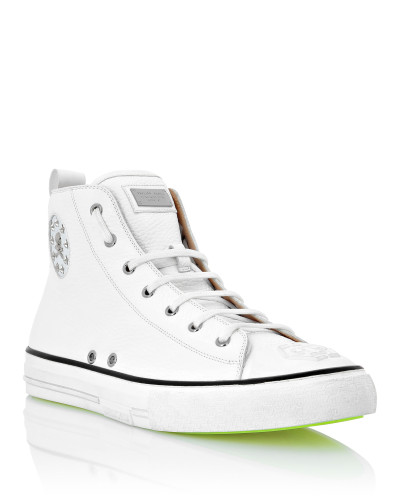 Leather Hi-Top Sneakers Megastar