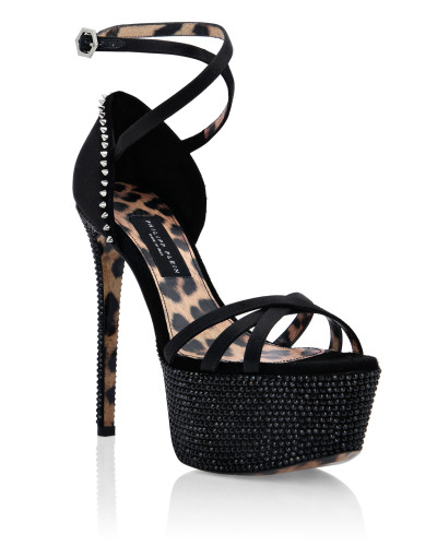 Crystal Platform Sandals