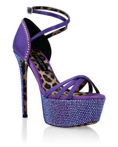 Crystal Platform Sandals