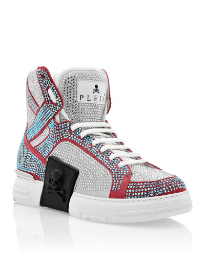 Suede Money KICK$ Hi-Top Sneakers Crystal