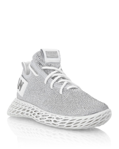 RUNNER SNEAKERS $KELETON SUEDE WITH STRASS