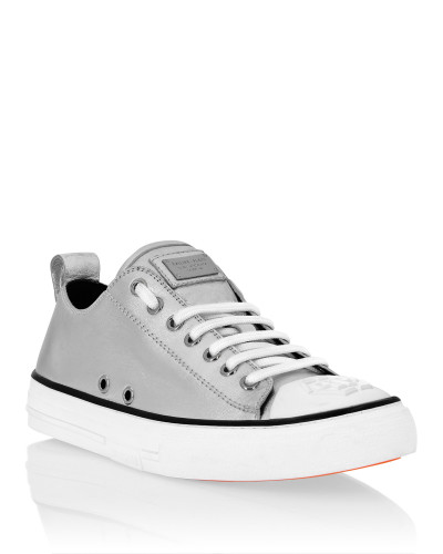 Laminated Leather Lo-Top Sneakers Megastar