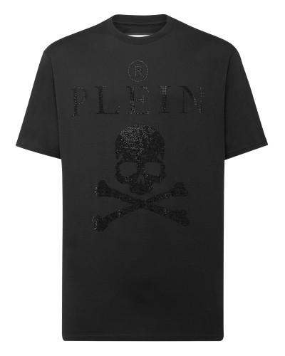 T-shirt Round Neck SS Crystal Skull with Crystals