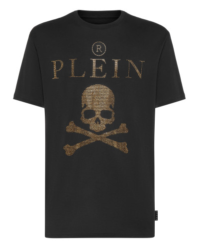 T-shirt Round Neck SS Crystal Skull with Crystals