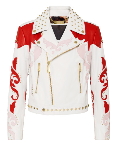 RODEO  INTARSIA  LEATHER BIKER