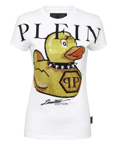 T-shirt Round Neck SS PP Duck with Crystals