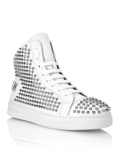 HI-TOP  STUDDED  SNEAKERS