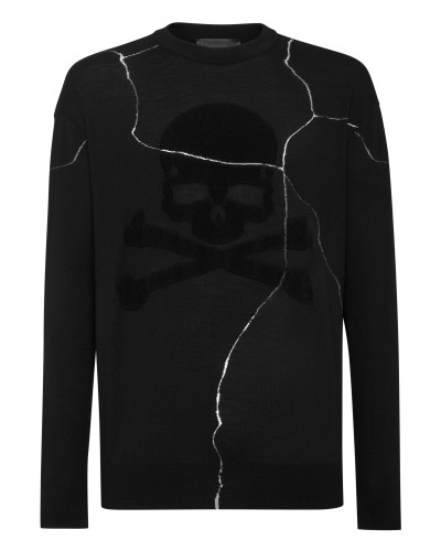 Wool Pullover Round Neck LS Skull&Bones