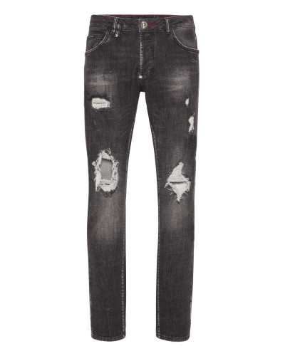Denim Trousers Super Straight Cut Lion Circus