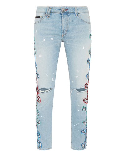 Denim Trousers Skinny Fit Skully Gang