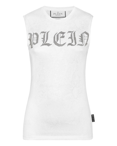 Tank Top with crystals Lace