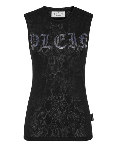 Tank Top with crystals Lace