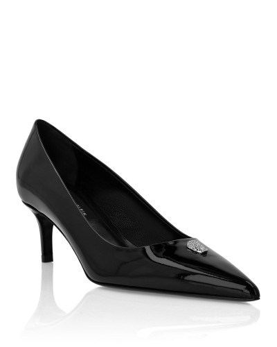 Decollete Low Heels Skull strass