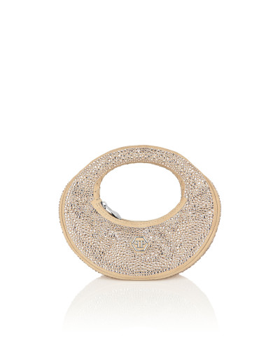 Suede Mini Handle Bag Strass Suede Mini Handle Bag Strass