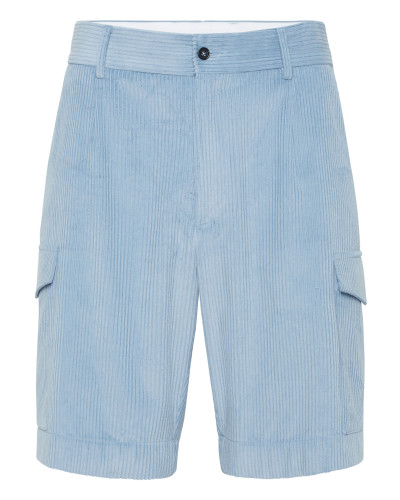 Velvet Gabardine Short Cargo Trousers Cool Kid Fit