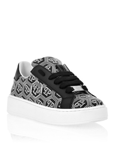 Leather Lo-Top Sneakers Hexagon Monogram