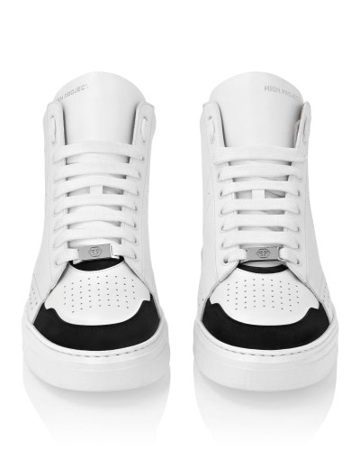 Leather Mid-Top Sneakers Hexagon