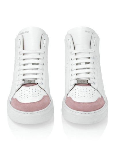 Leather Mid-Top Sneakers Hexagon
