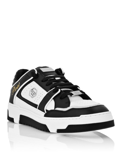 Mix Leather Lo-Top Sneakers Hexagon