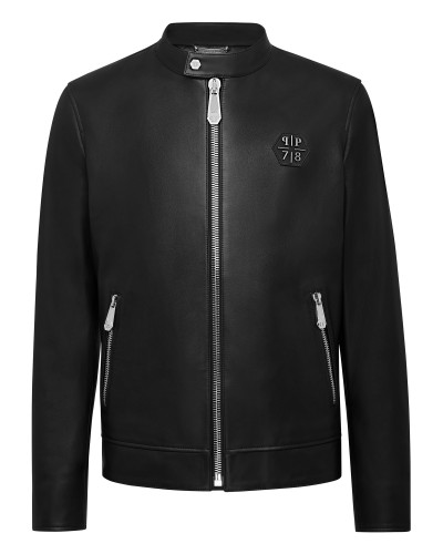 Leather Jacket Slim Cut Iconic Plein