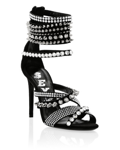 Suede Sandals High Heels