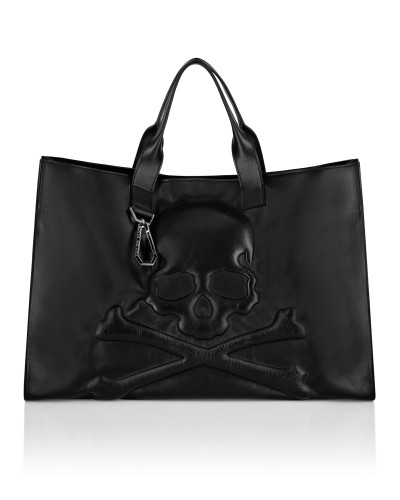 SKULL  EMBOSSED  LARGE TOTE