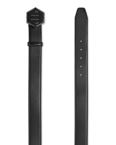 Leather Belt Hexagon