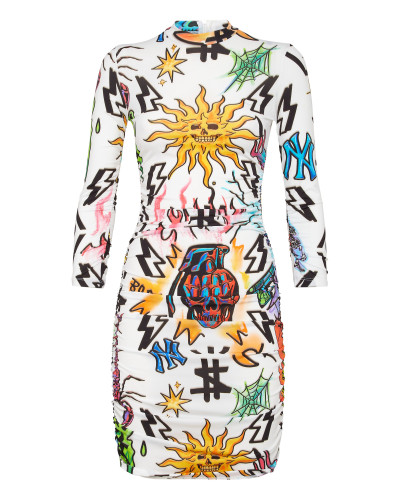 Short Dress LS Tattoo Monogram