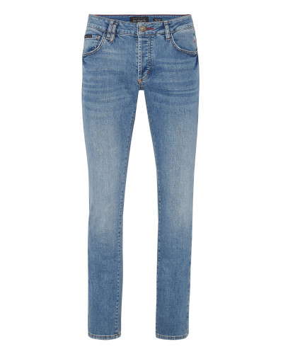Denim Trousers Super Straight Cut Iconic Plein