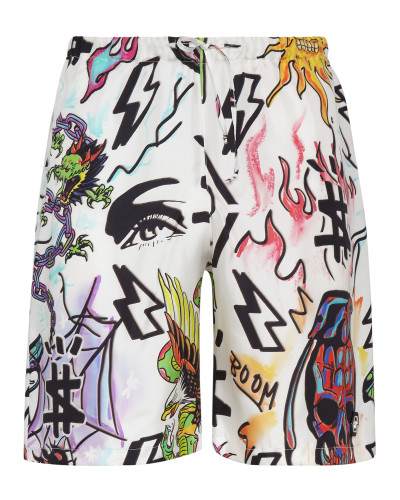 Silk Shorts Tattoo Monogram