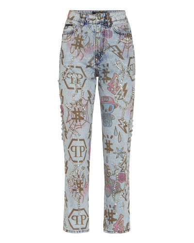 Boyfriend St Tattoo Monogram with Crystals