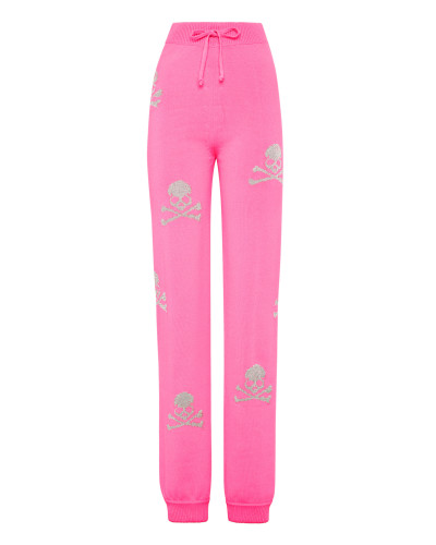 Wool Blend Jogging Trousers Crystal Skull