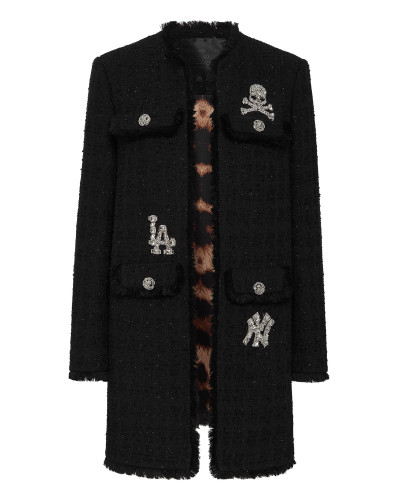 Tweed Blazer Crystal Skull