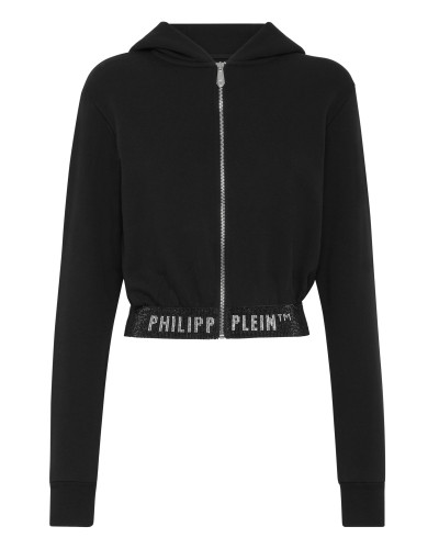 Cropped Hoodie Sweatjacket Stones