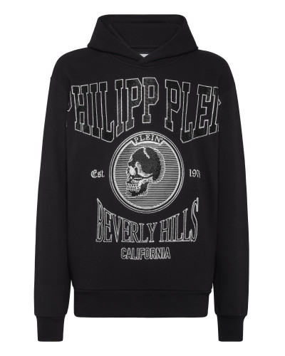 Hoodie Sweatshirt with Crystals