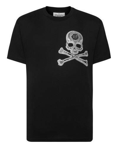 T-shirt Round Neck SS with Crystals Skull&Bones