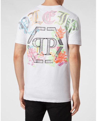 Embroidered T-shirt Round Neck SS