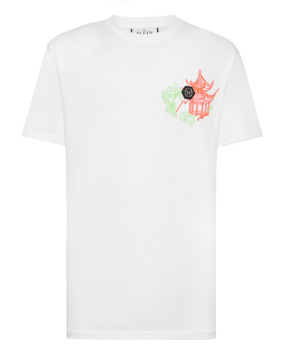 Embroidered T-shirt Round Neck SS