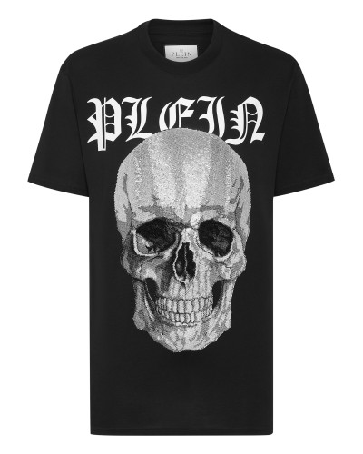 T-shirt Round Neck SS with Crystals Skull